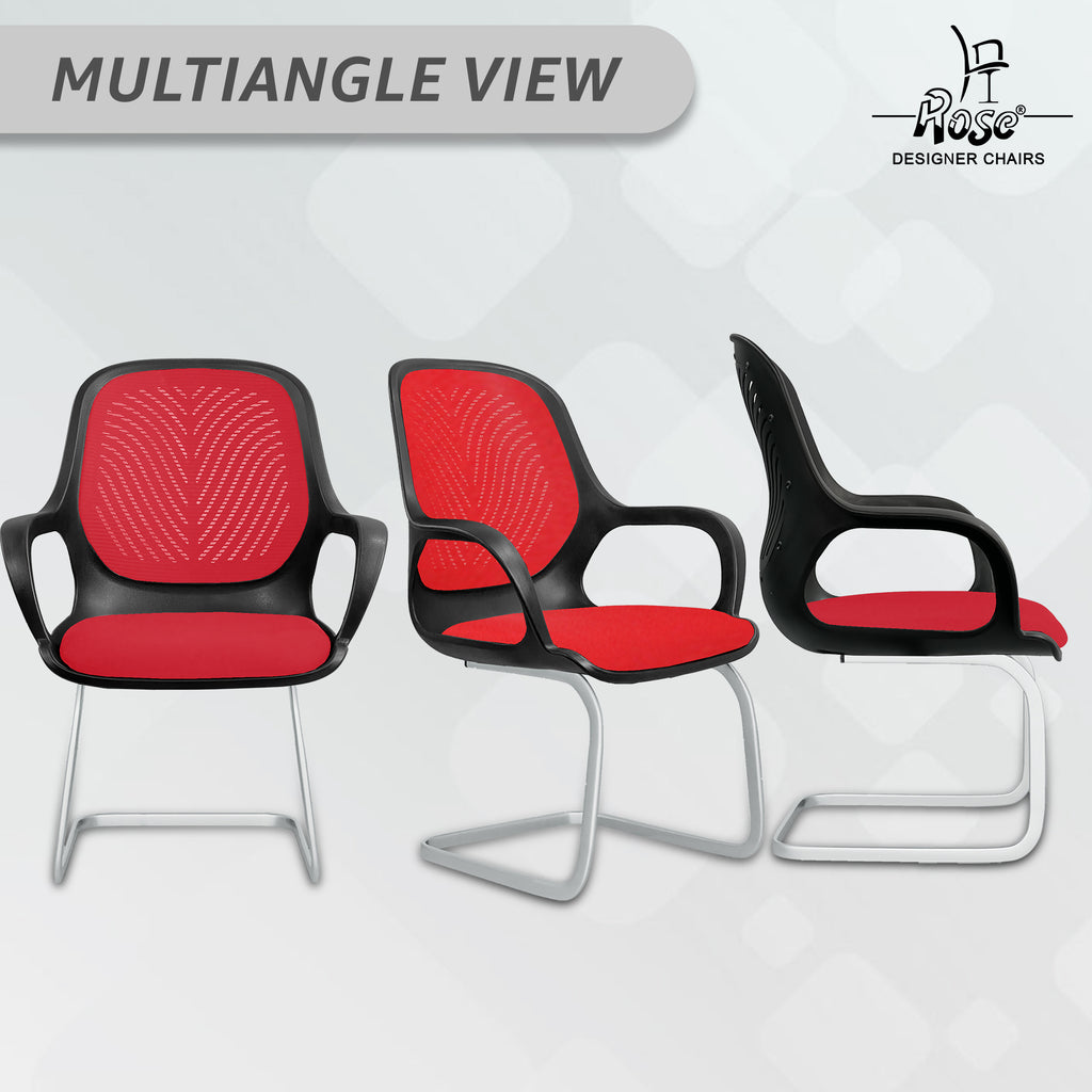 Zaria red  and black vistar chair multiangle img