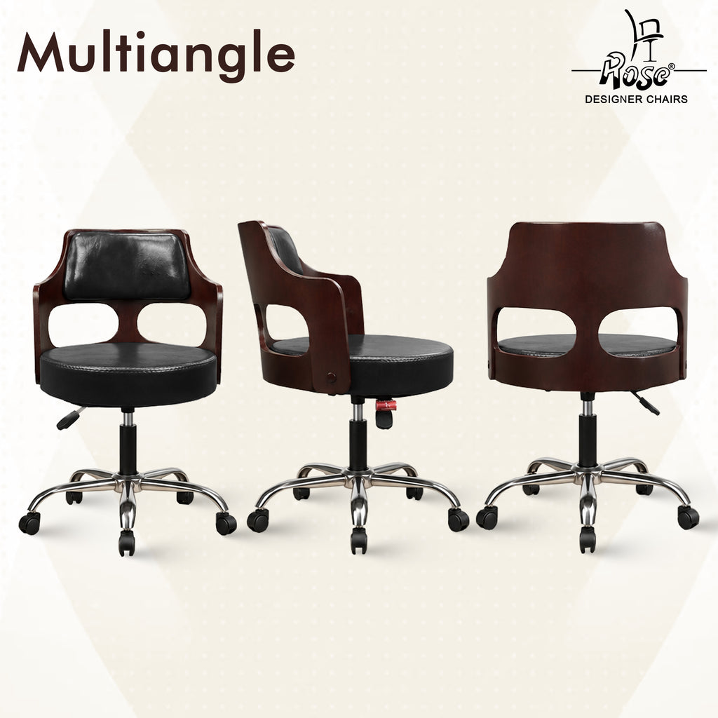 Riva Revolving Bar Stool_Midnight Black_Set of 1_Multiangle