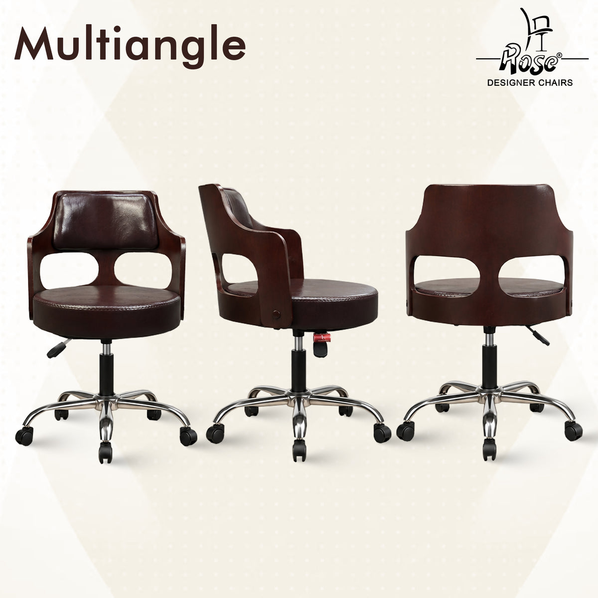 Riva Revolving Bar Stool_ Brown_Set of 1_Multiangle
