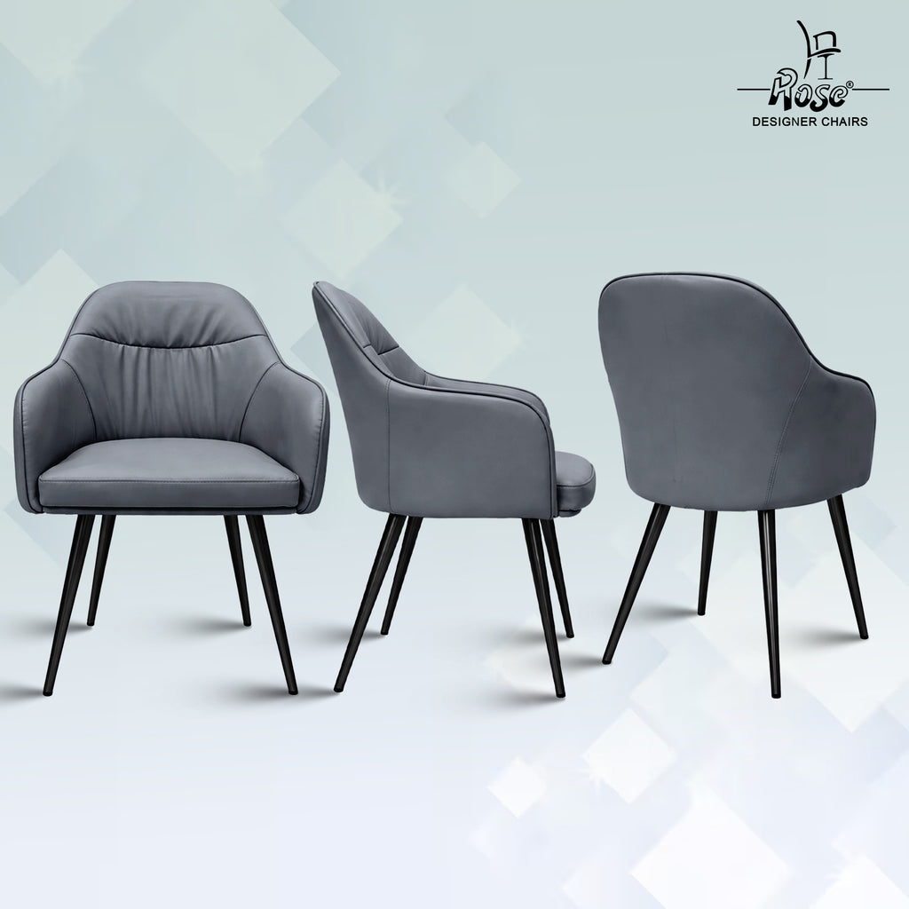 Mack Faux Leather Chair(Slate Gray) Set of 4 Multiangle