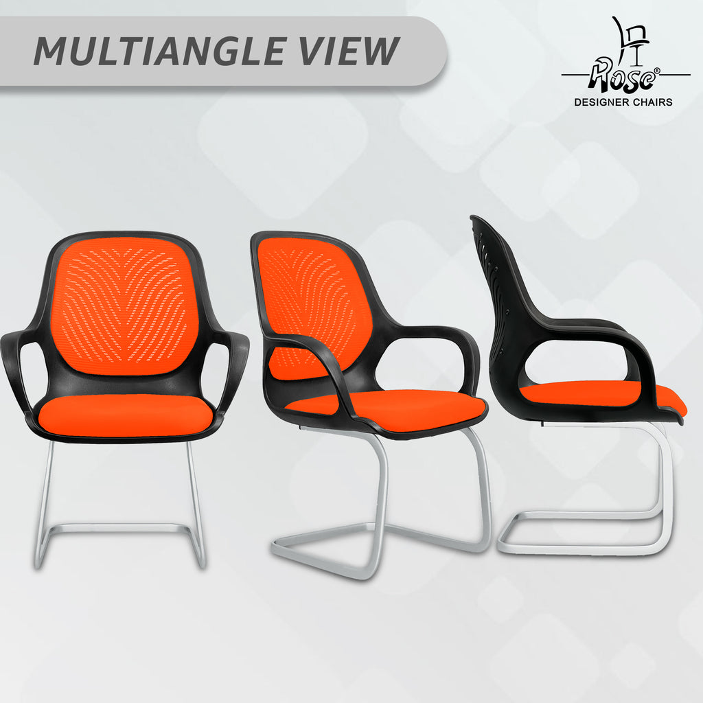 Zaria orang and black vistar chair multiangle