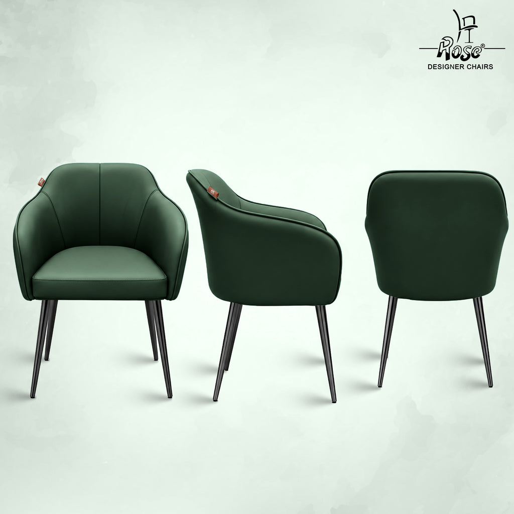 Haze Faux Leather Chair(Pine Green) Set of 4 Multiangle