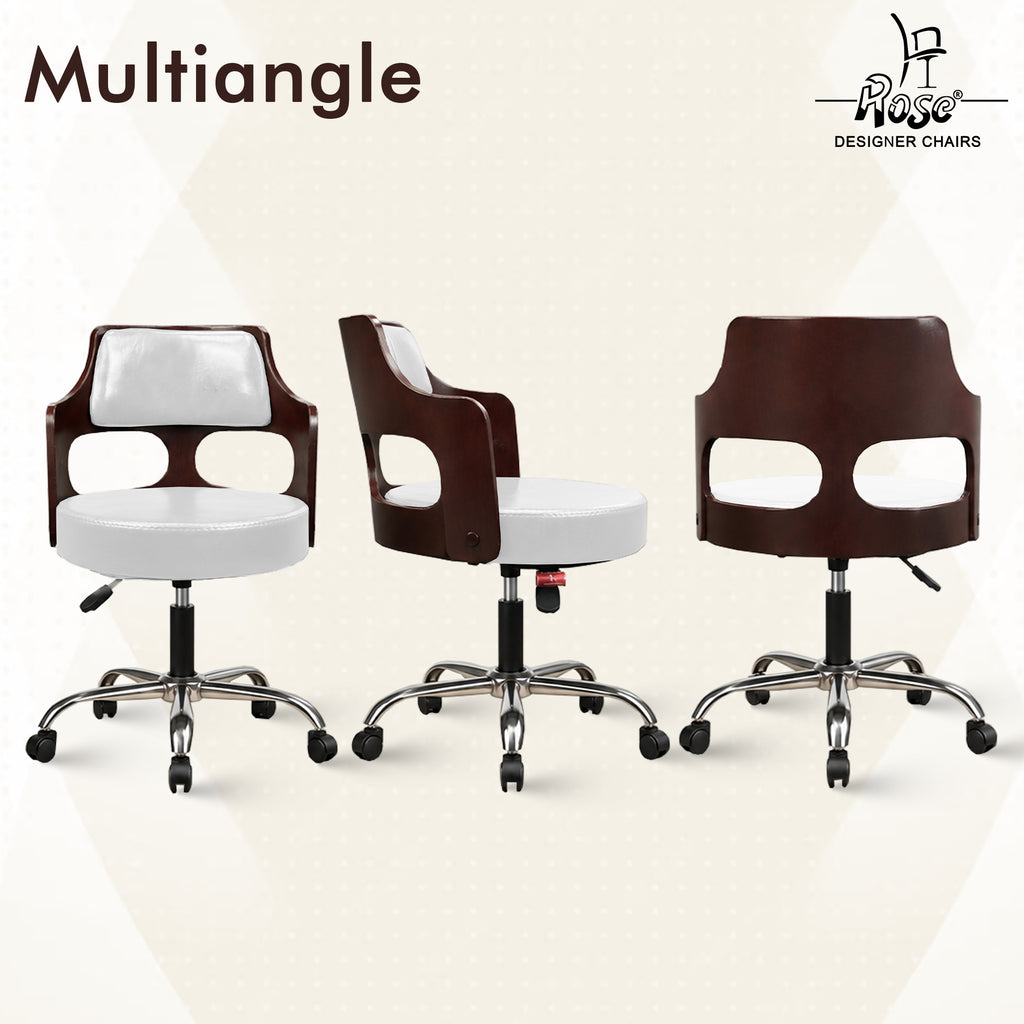Riva Revolving Bar Stool_Milky White_Set of 1_Multiangle