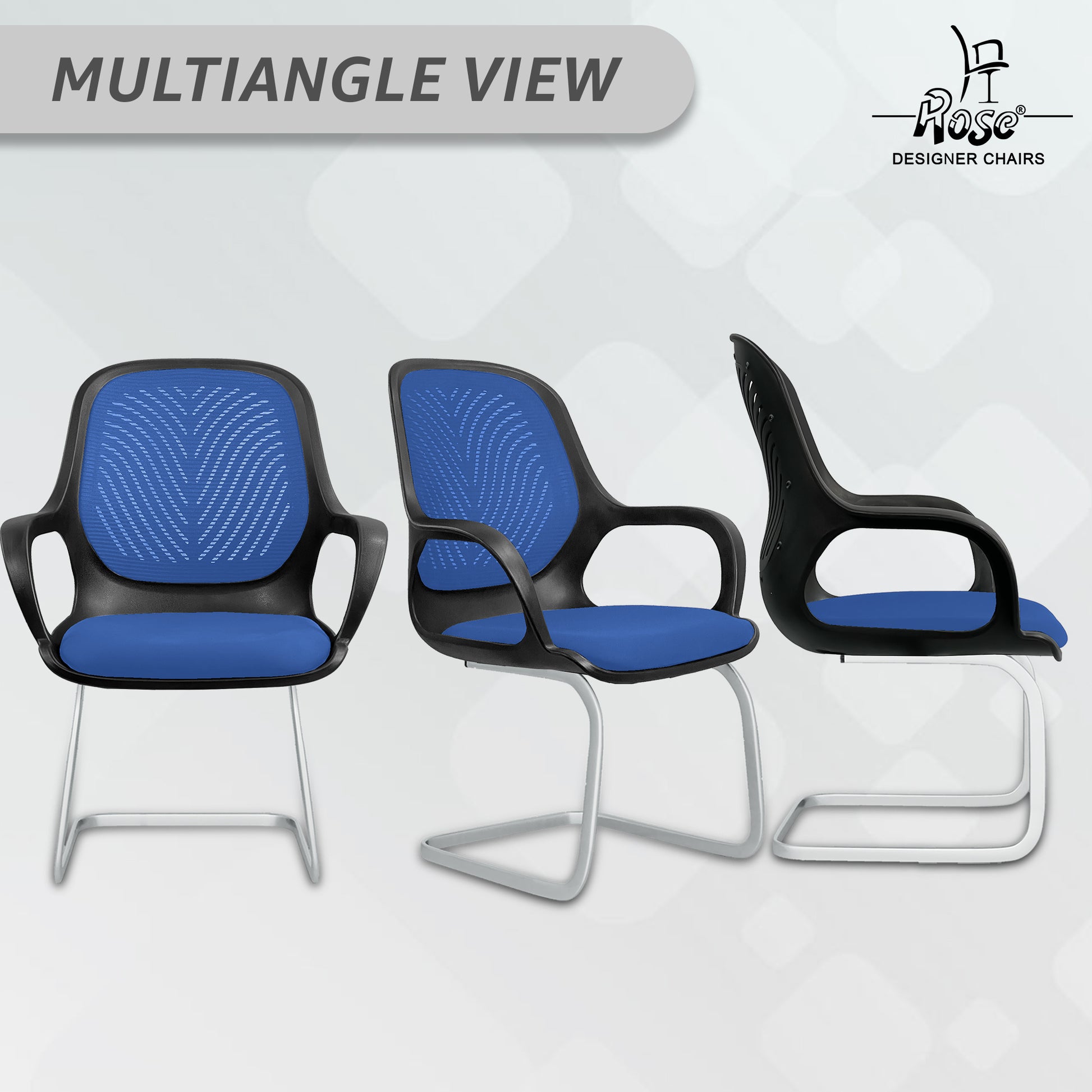 Zaria blue and black vistar chair multiangle