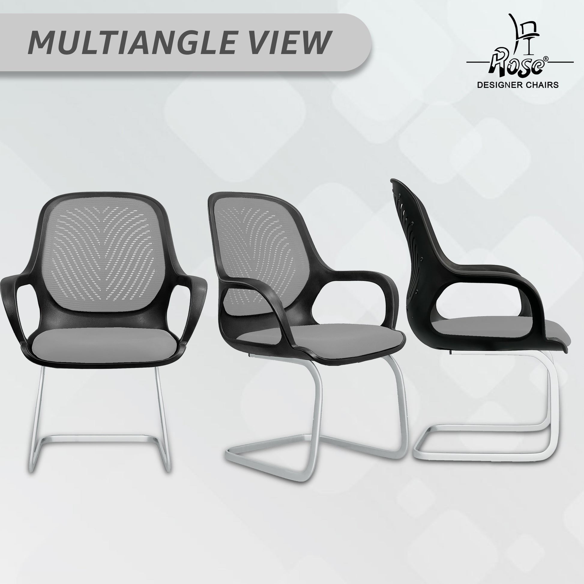 Zaria gray and black vistar chair multiangle img