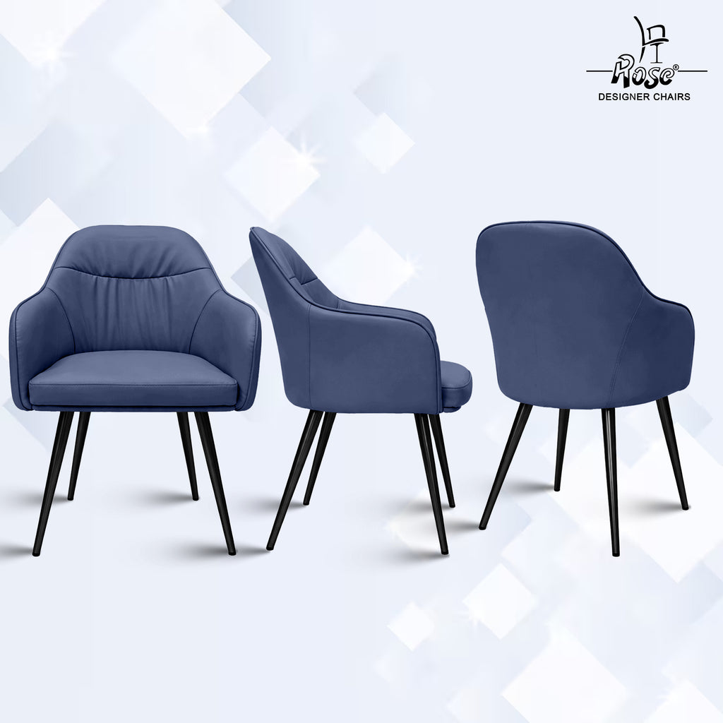 Mack Faux Leather Chair(Denim Blue) Set of 2 Multiangle