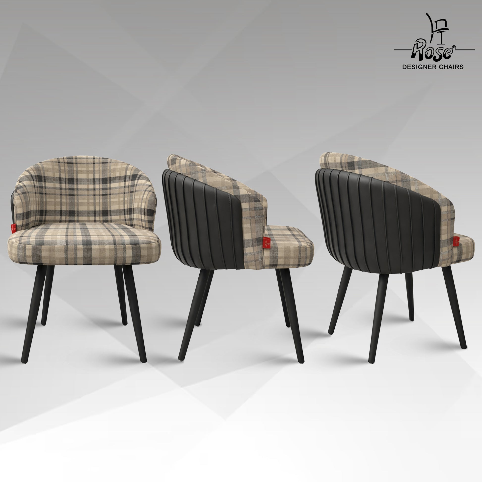 Aira designer velvet dining chair set 4 multiangle