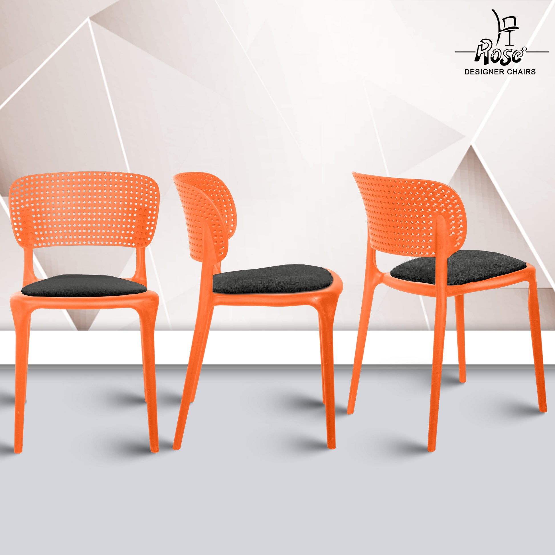 Evaa orange cushion black set of 2 mulitangle 