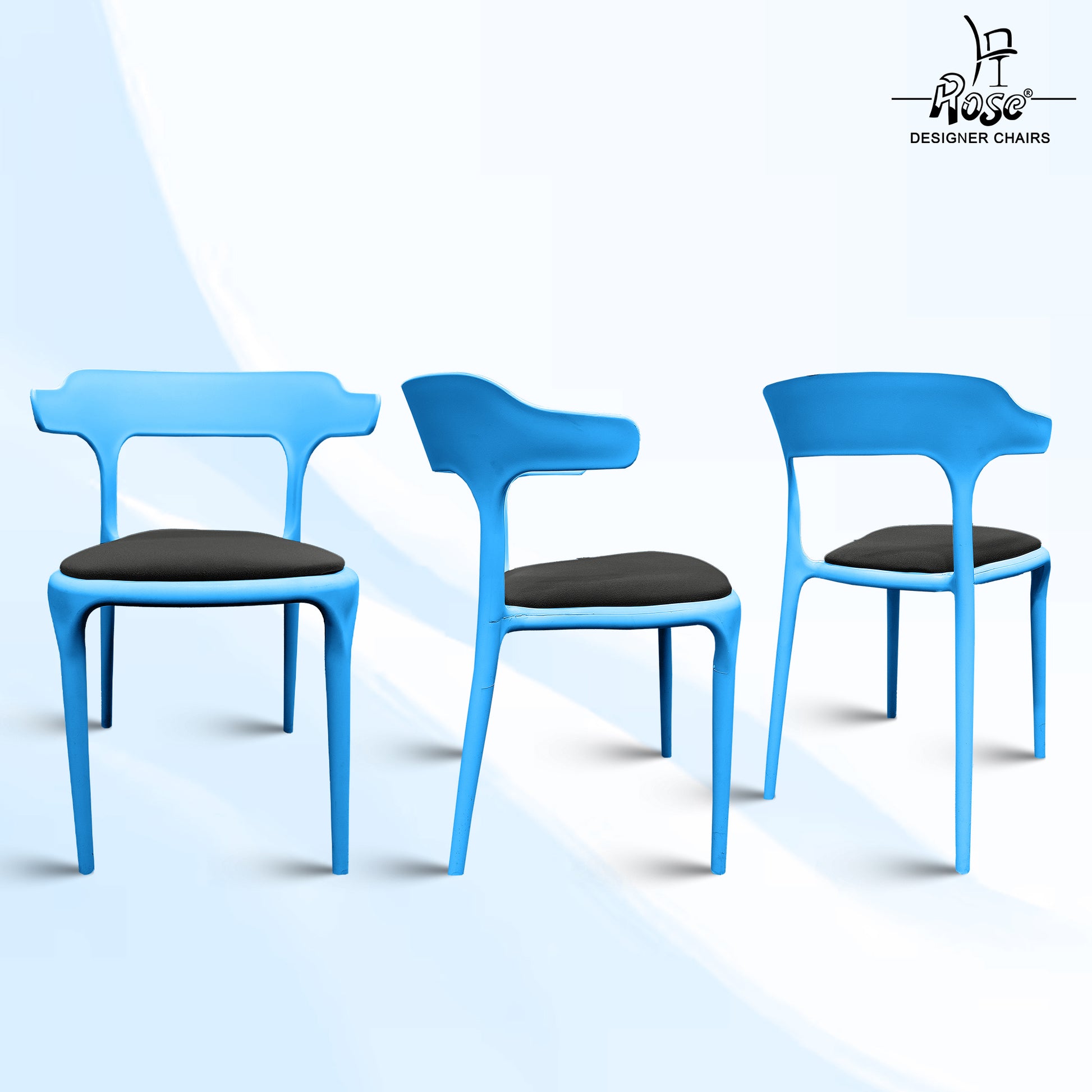 vision cushion black and blue  set of 4