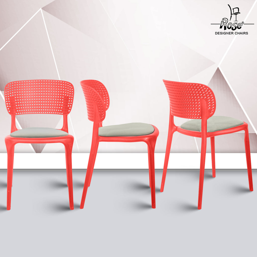 Evaa red cushion grey set of 4 multiangle
