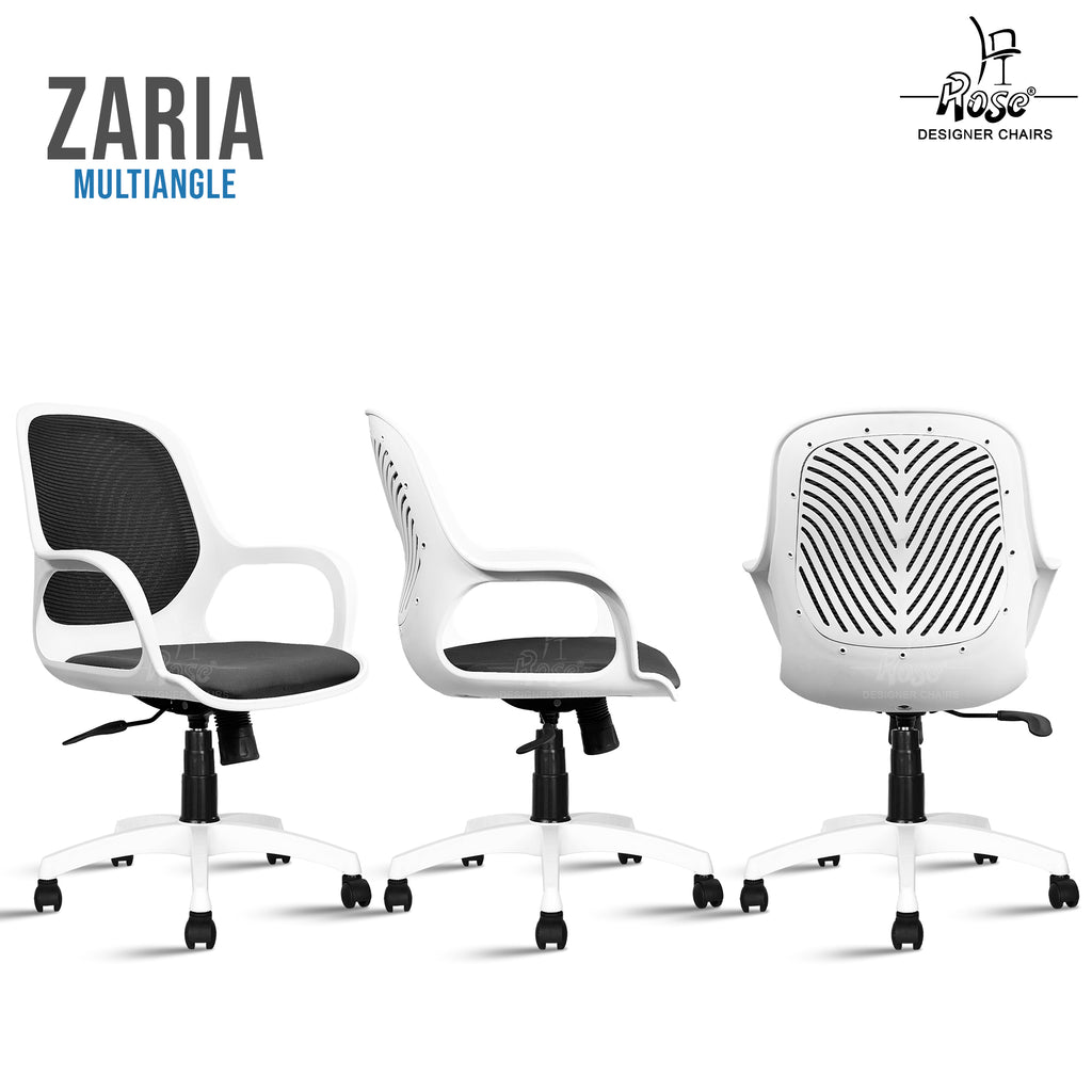 Zaria black and white chair multiangle