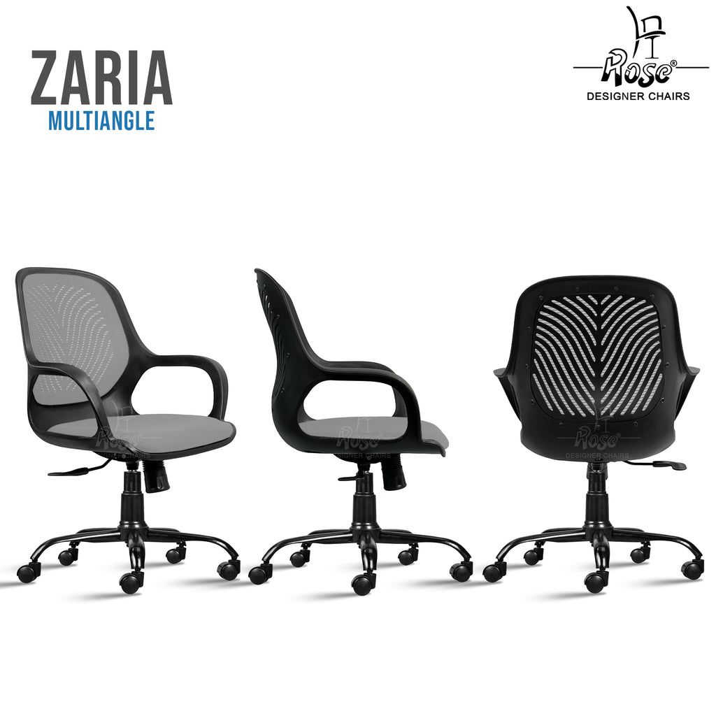 Zaria grey and black chair multiangle