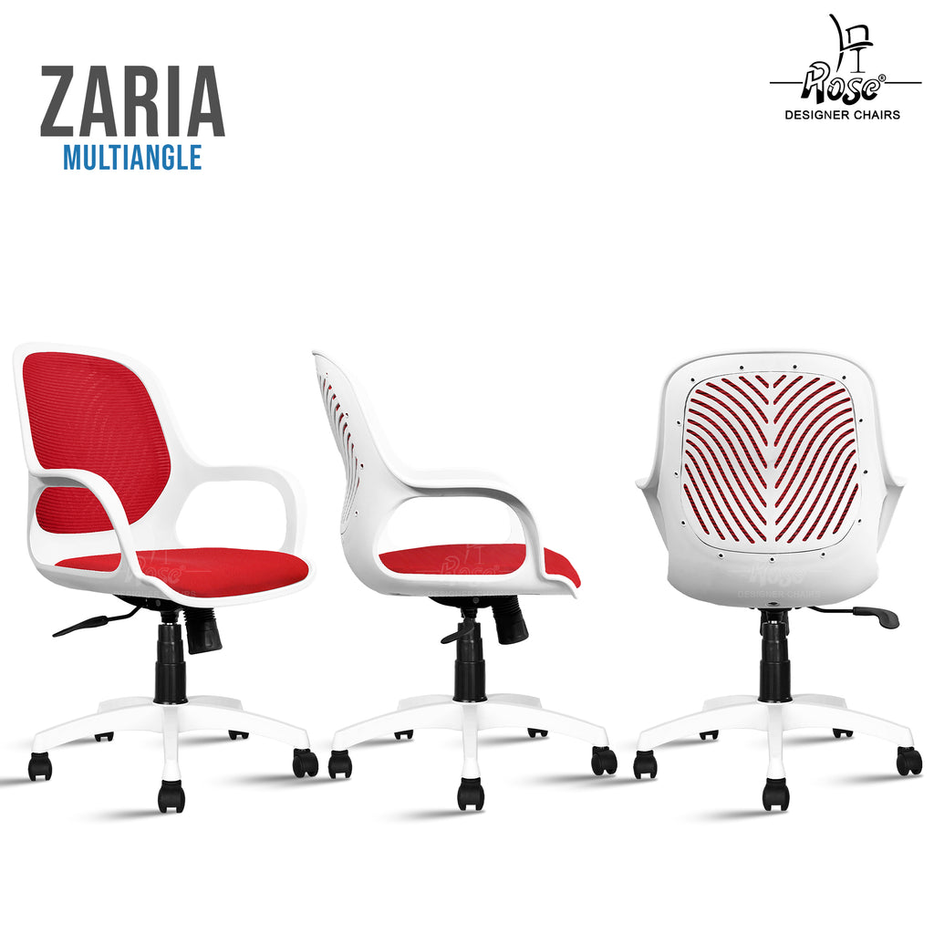 Zaria red  and white chair multiangle