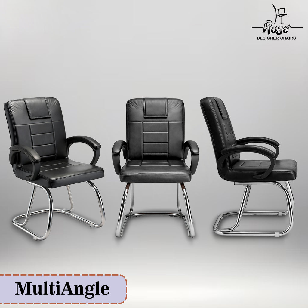 Regalix Exeutive Visitor (Black) Chair Set of 1 Multiangle