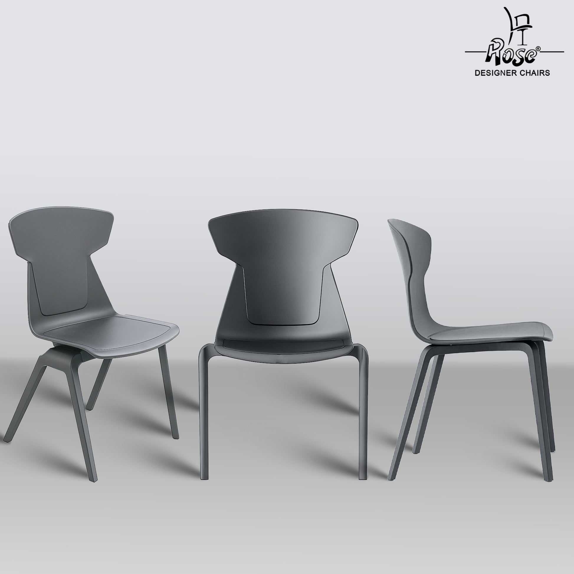 Core Modern Accent (Grey) Chair Seat of 2 Multiangle