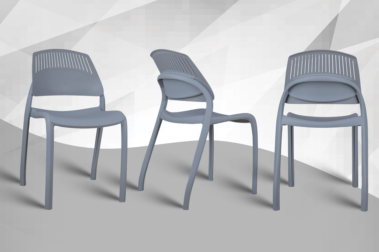 Riveria Cafe Chair set of 02 Grey