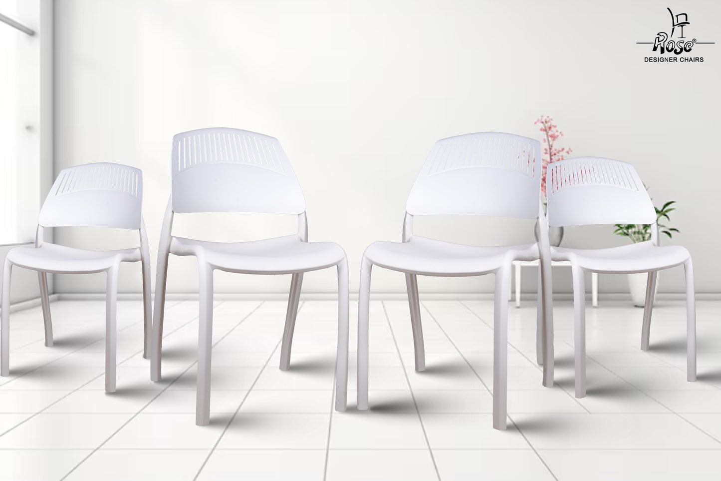 Riveria Cafe Chair set of 04 White