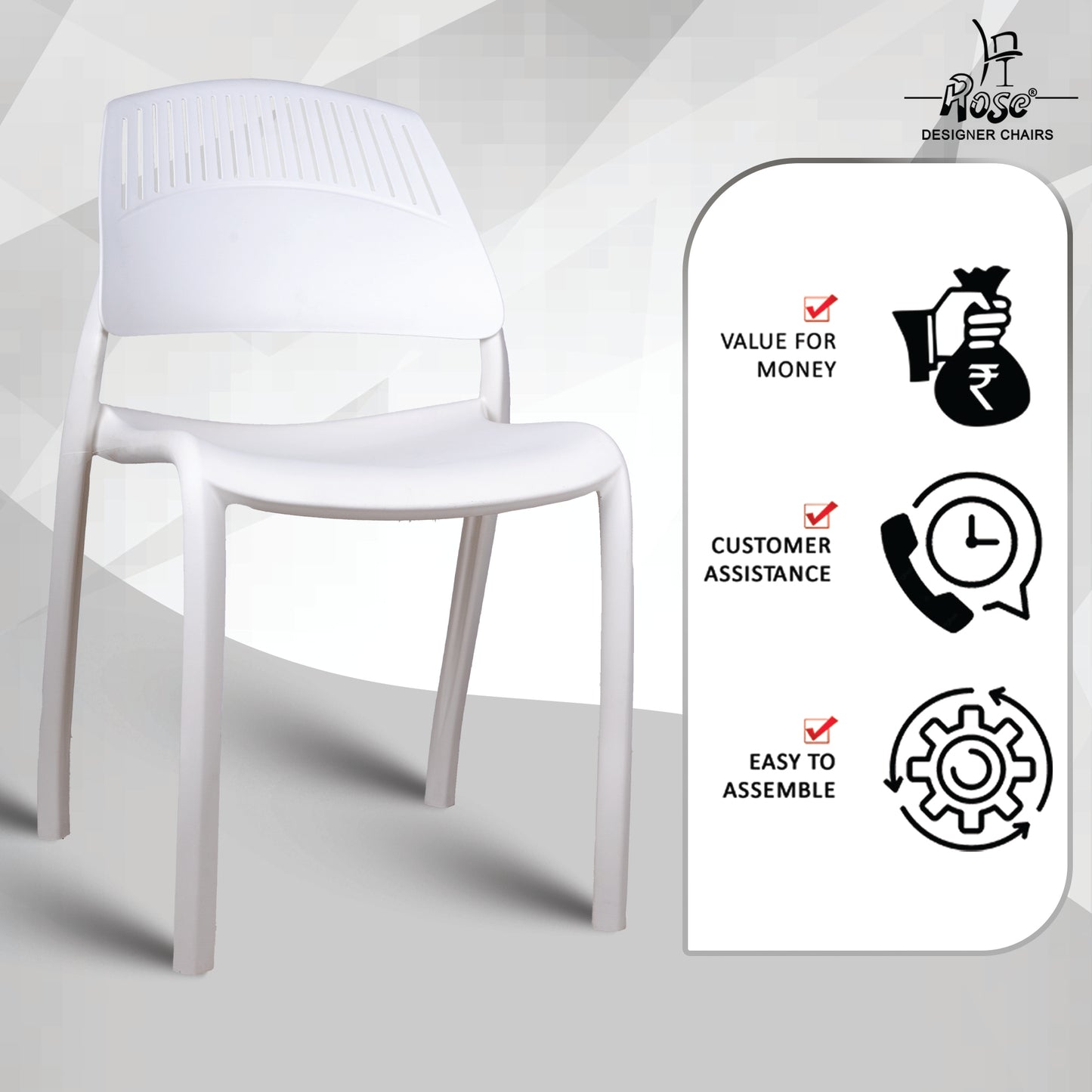 Riveria Cafe Chair set of 02 White