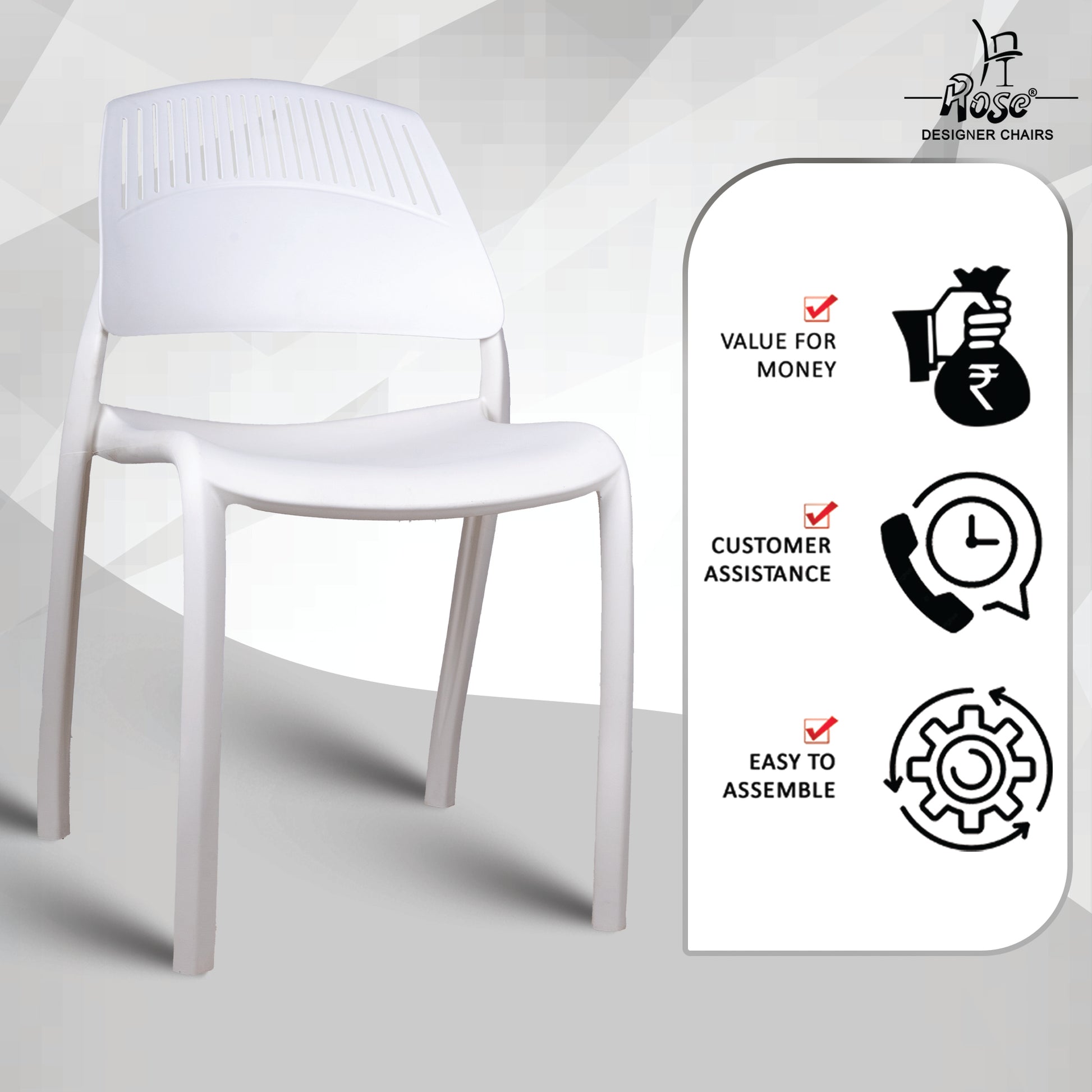 Riveria Cafe Chair set of 02 White