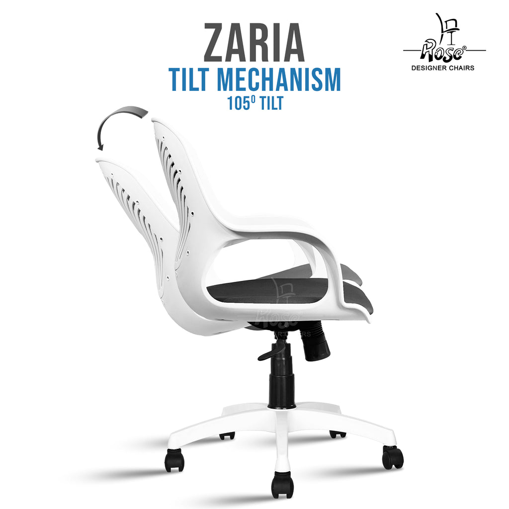 Zaria black and white chair features 3