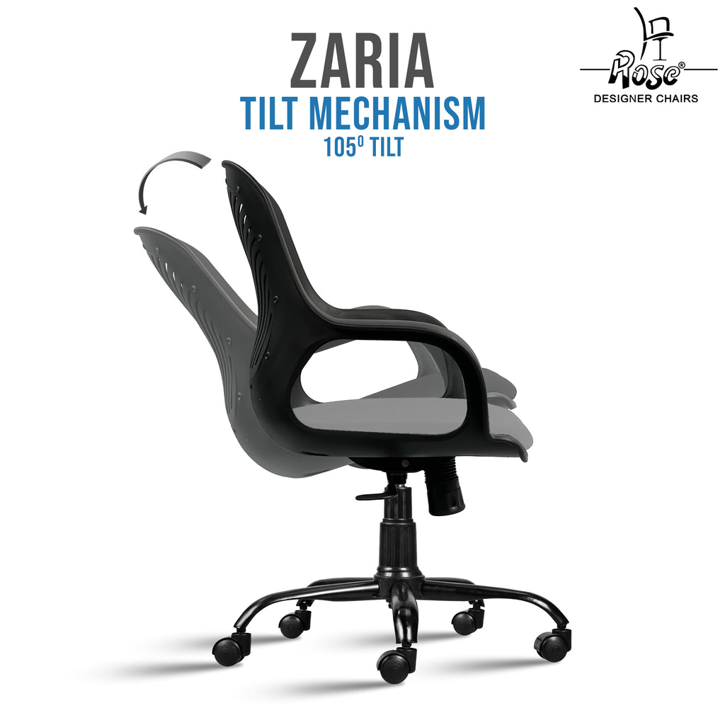 Zaria grey and black chair features 3