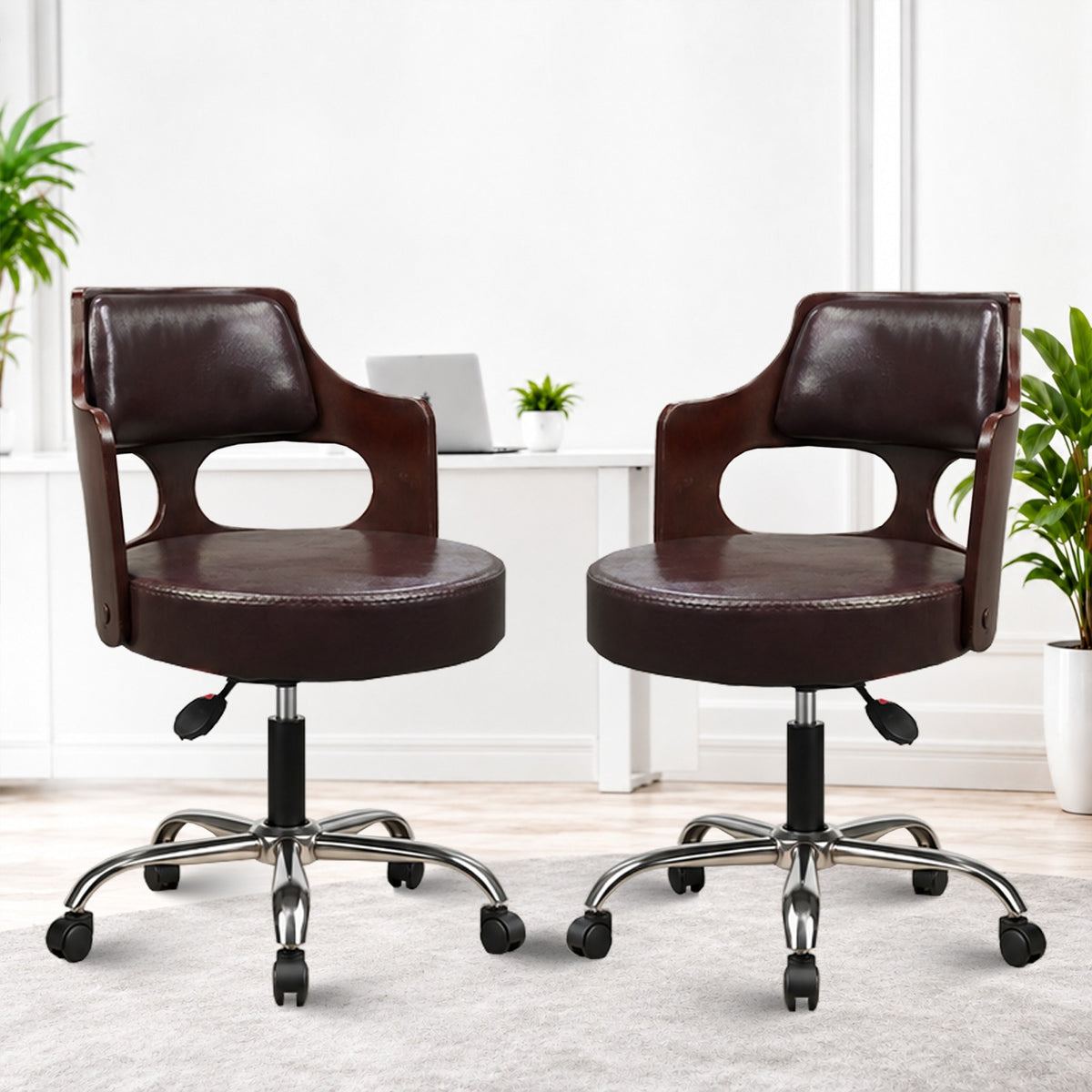 Riva Revolving Bar Stool_ Brown_Set of 2_BG_02