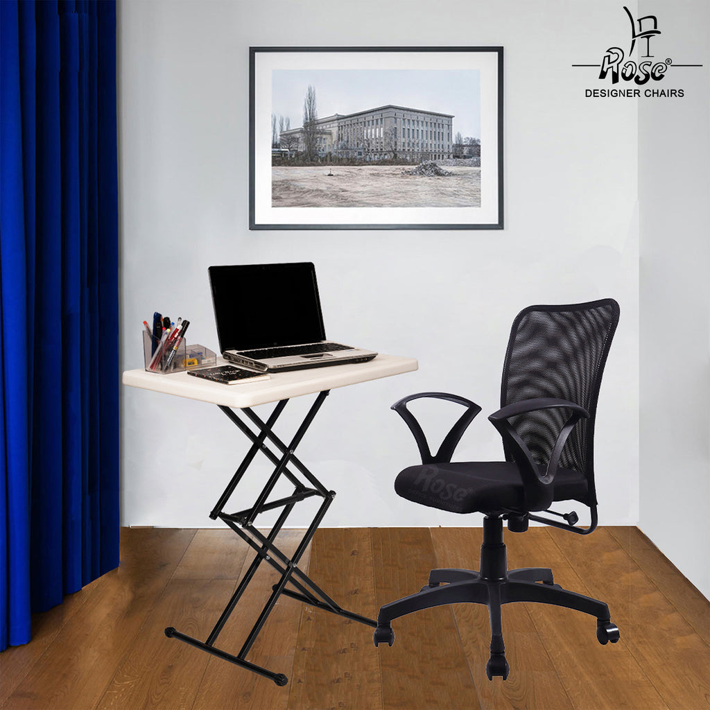 Multi-Purpose Laptop Table(White) Set of 1 Bg Img