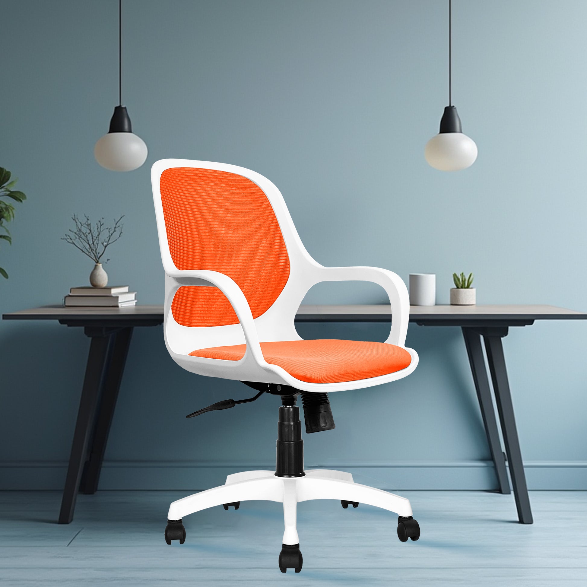 Zaria orange  and white chair bg img