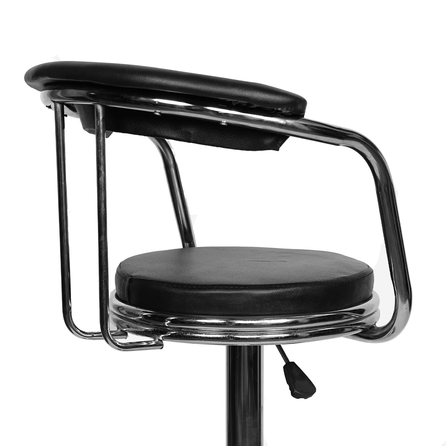 Rose® Kiya BarStool Height Adjustable & Revolving Bar Stool/Kitchen Chair (Black)