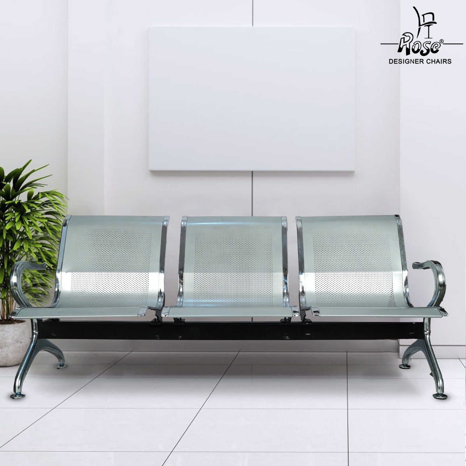 ROSE® Metro Chair | 3 Seater | Imported |  Stainless Steel