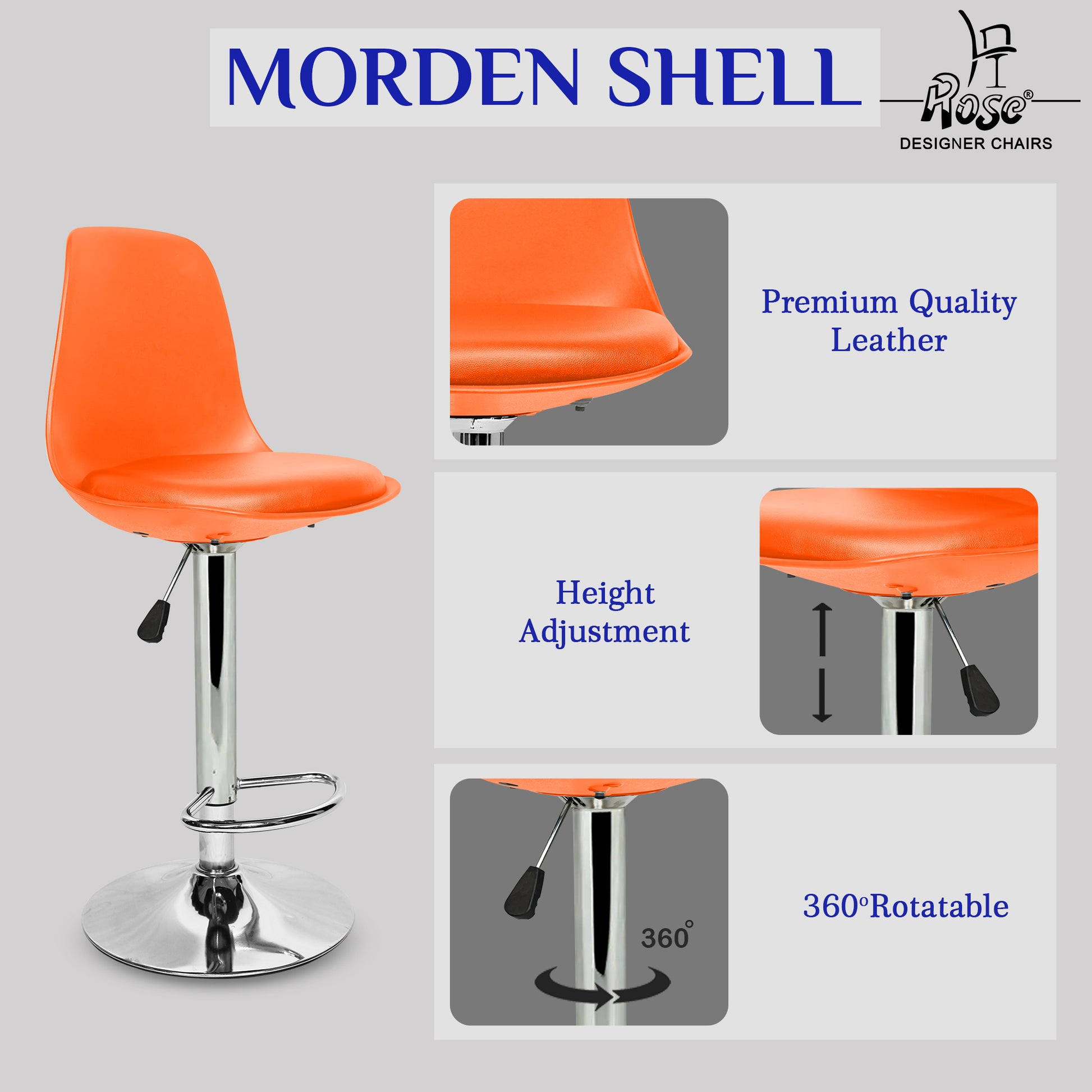 ROSE® Robin Bar Stool | Disc Base