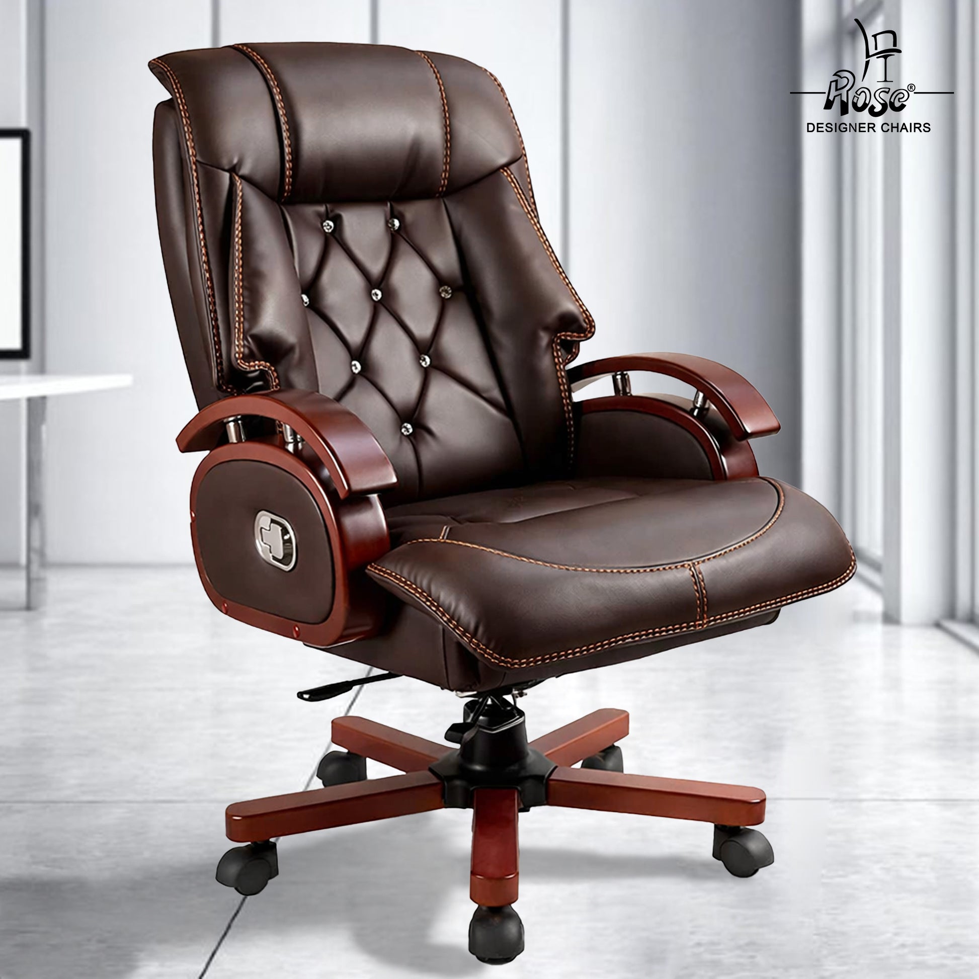 Hulk premium executive office chair brown set of 1 bg img