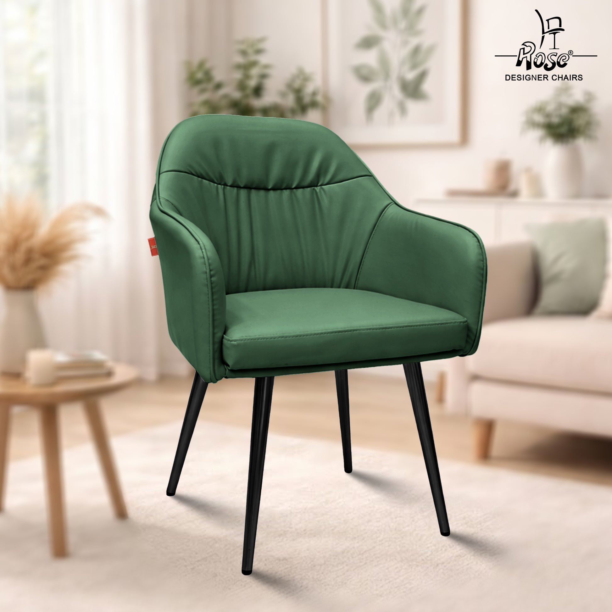 Mack Faux Leather Chair(Pine Green) Set of 1 Bg Img