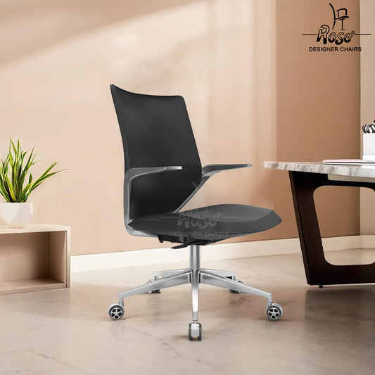 ROSE® Pablo Mid Back Office & Home Chair (Black (PU Leatherette)