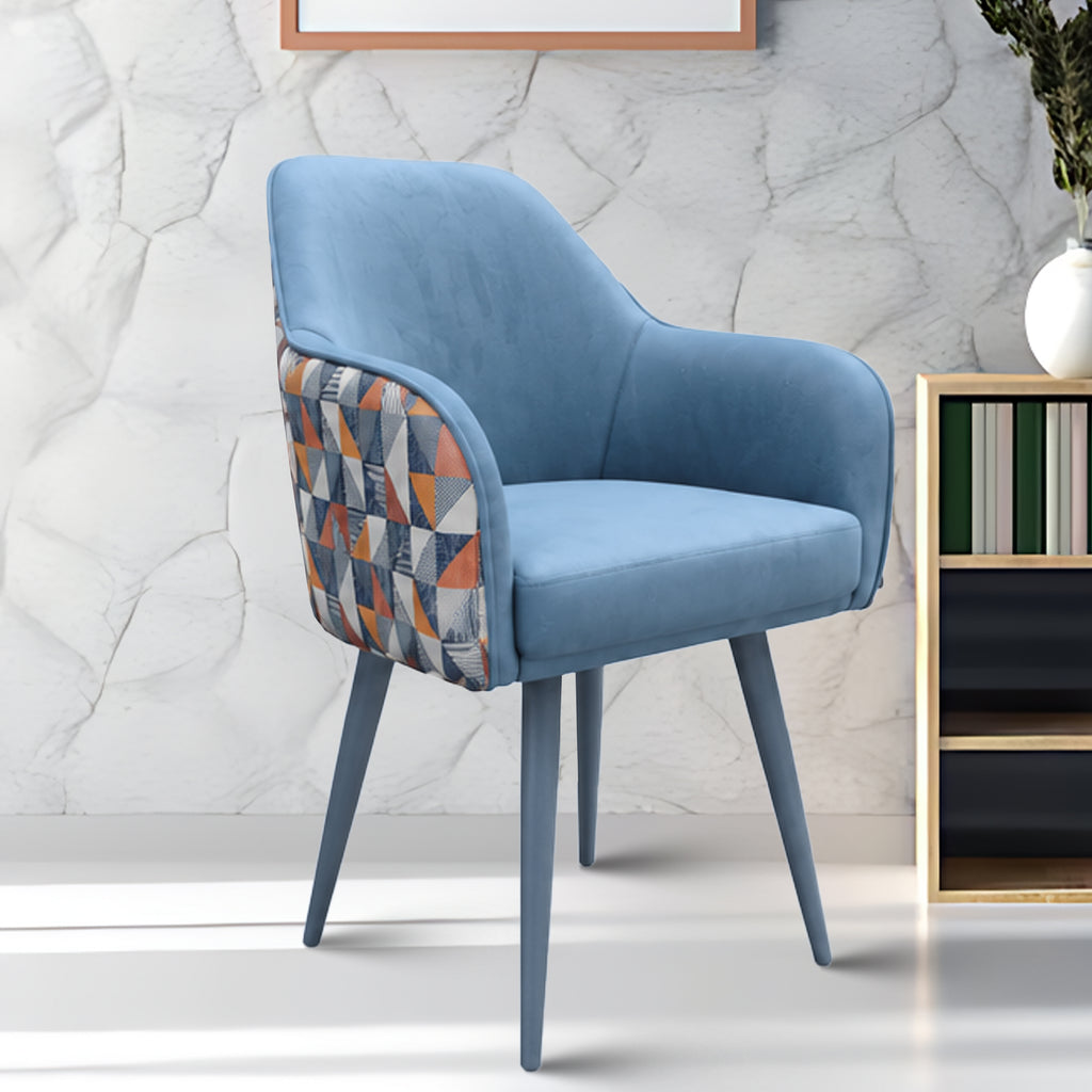  Paul Modern Upholstered Accent Dining Chair(Sky Blue) Set of 1 Bg Img