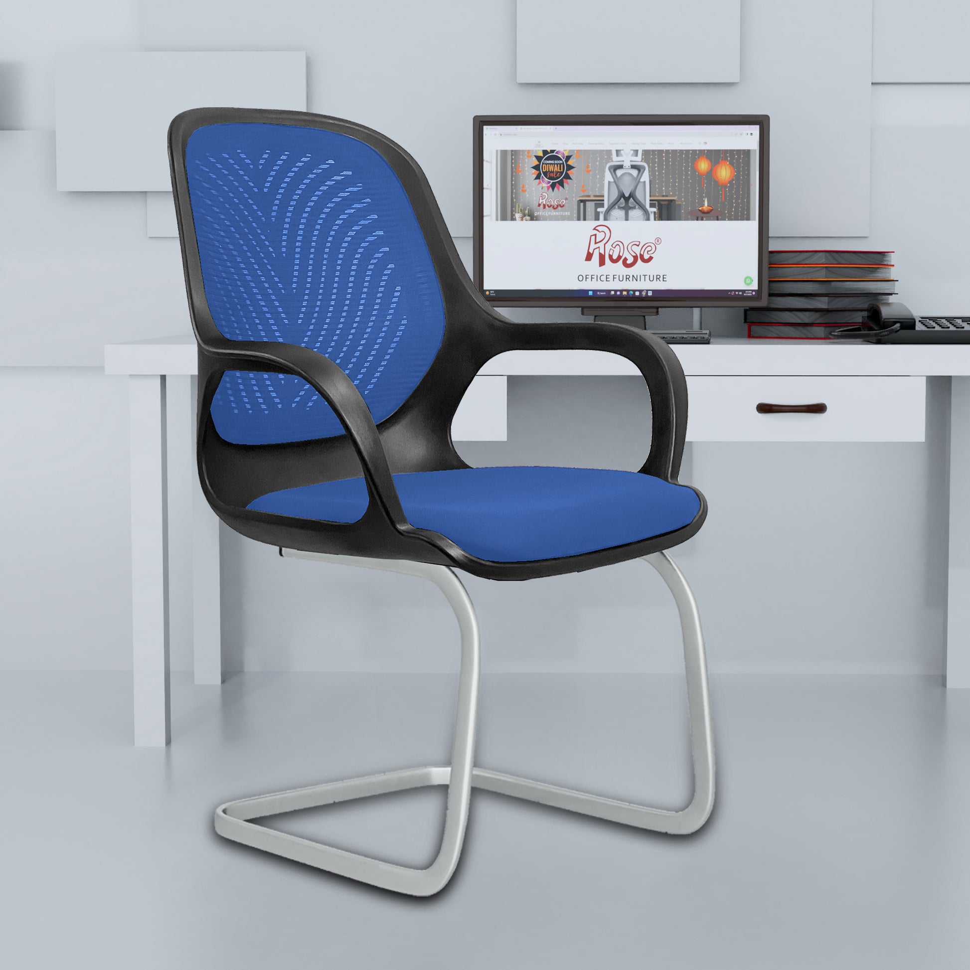 Zaria blue and black vistar chair bg img
