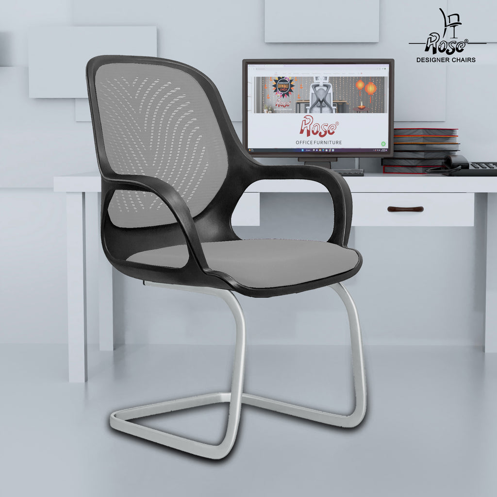 Zaria Gray and Black Vistar Chair Bg Img