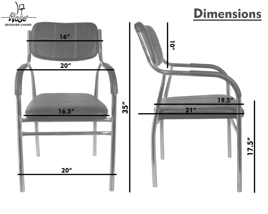 ROSE® Bliss Office Visitor Chair (Black)