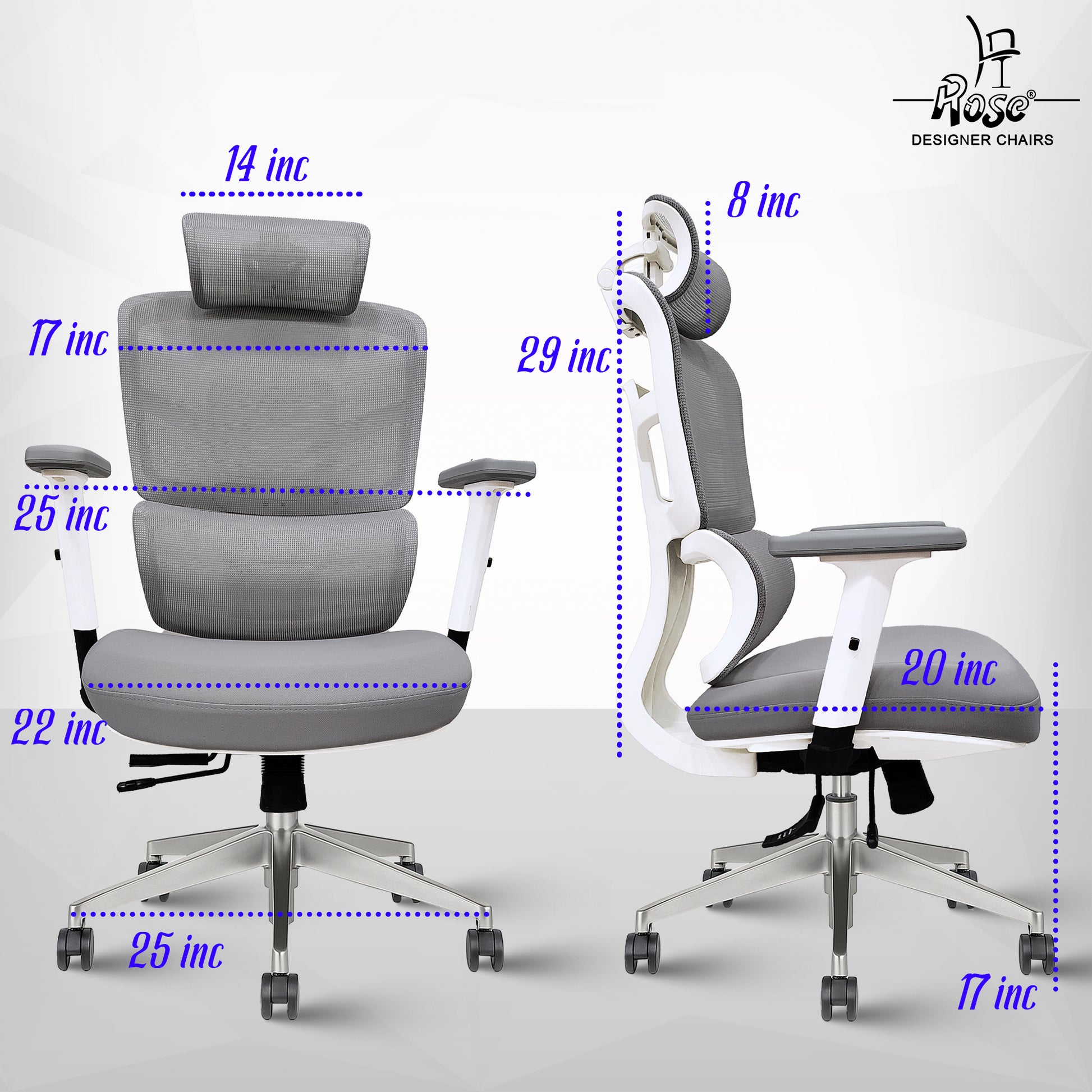 Smart white and grey dimension