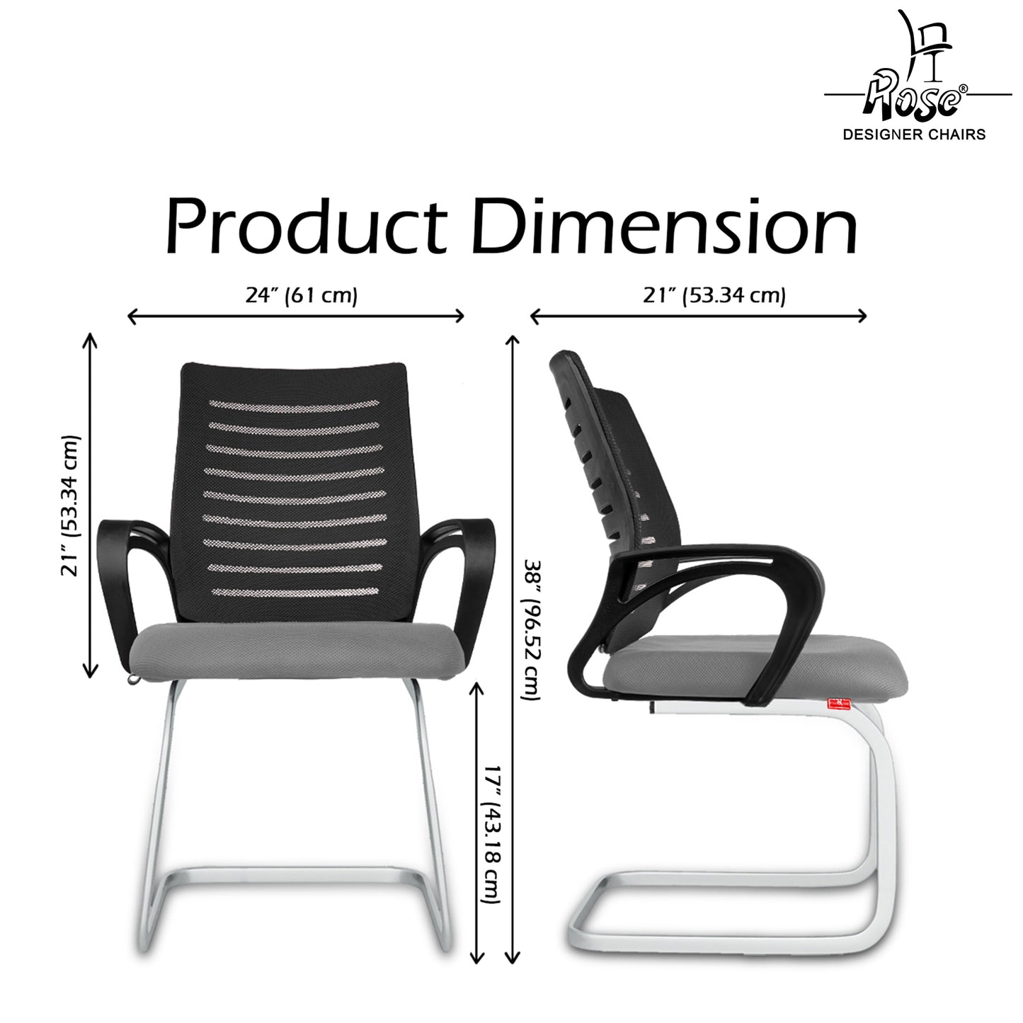 ROSE® Elite Mesh Mid-Back Office Visitor Chair