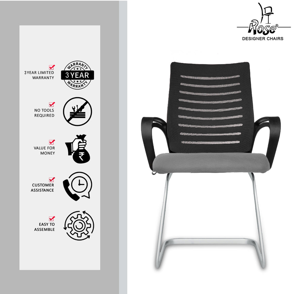 ROSE® Elite Mesh Mid-Back Office Visitor Chair