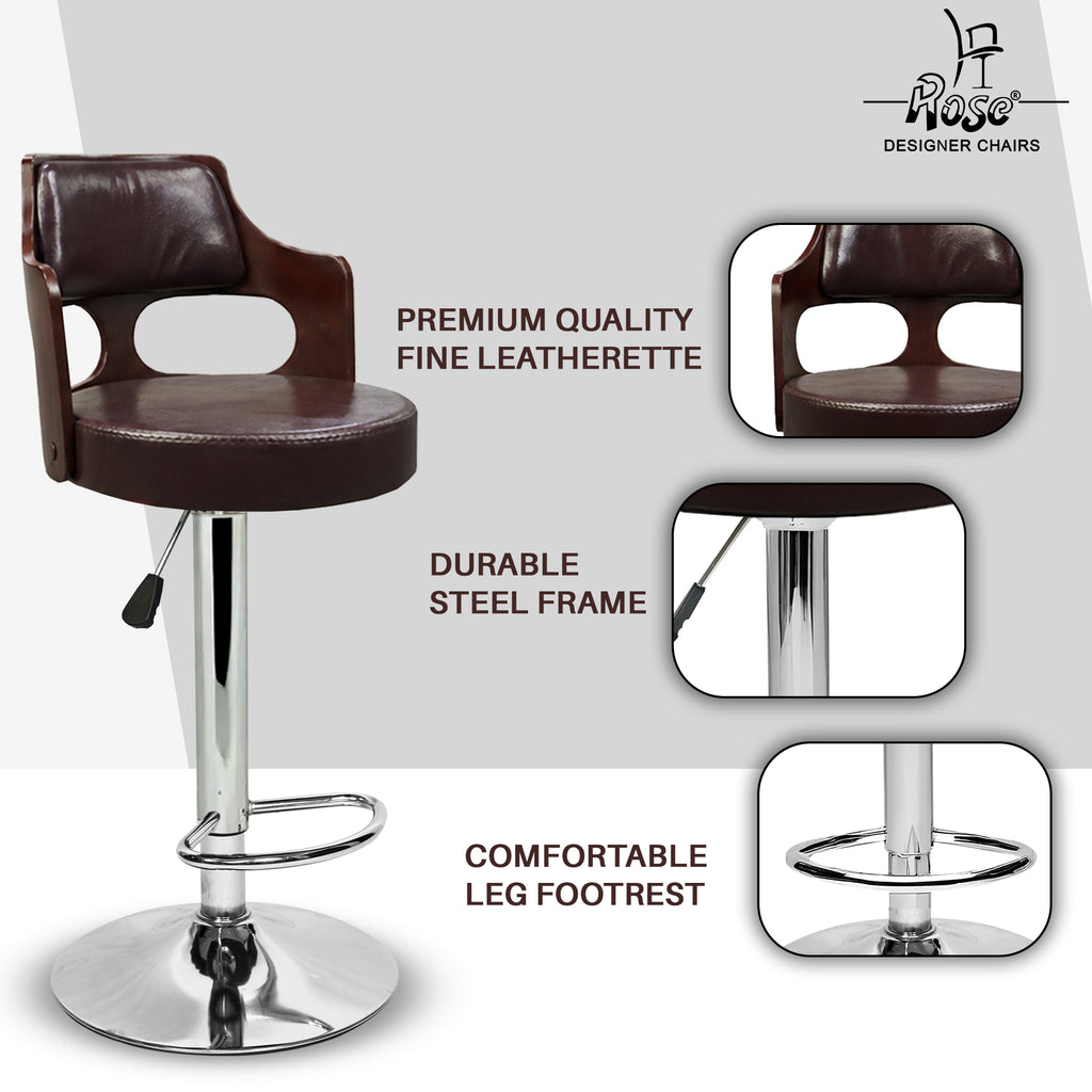 Riva Disc Bar Stool_ Brown_Set of 1_Feature_02