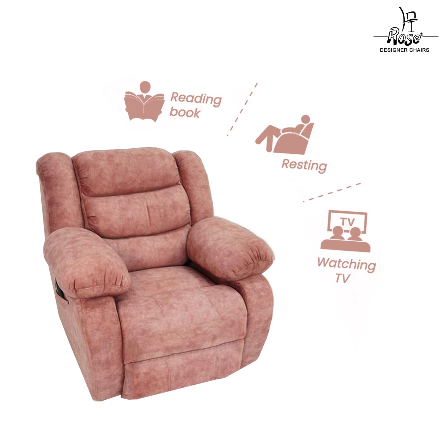 Rose Somalia Motorised Recliner ( Flora Pink )