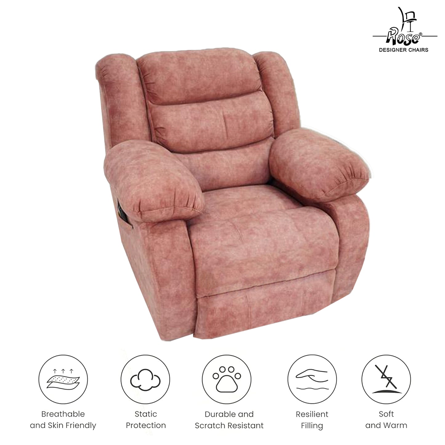 Rose Somalia Motorised Recliner ( Flora Pink )
