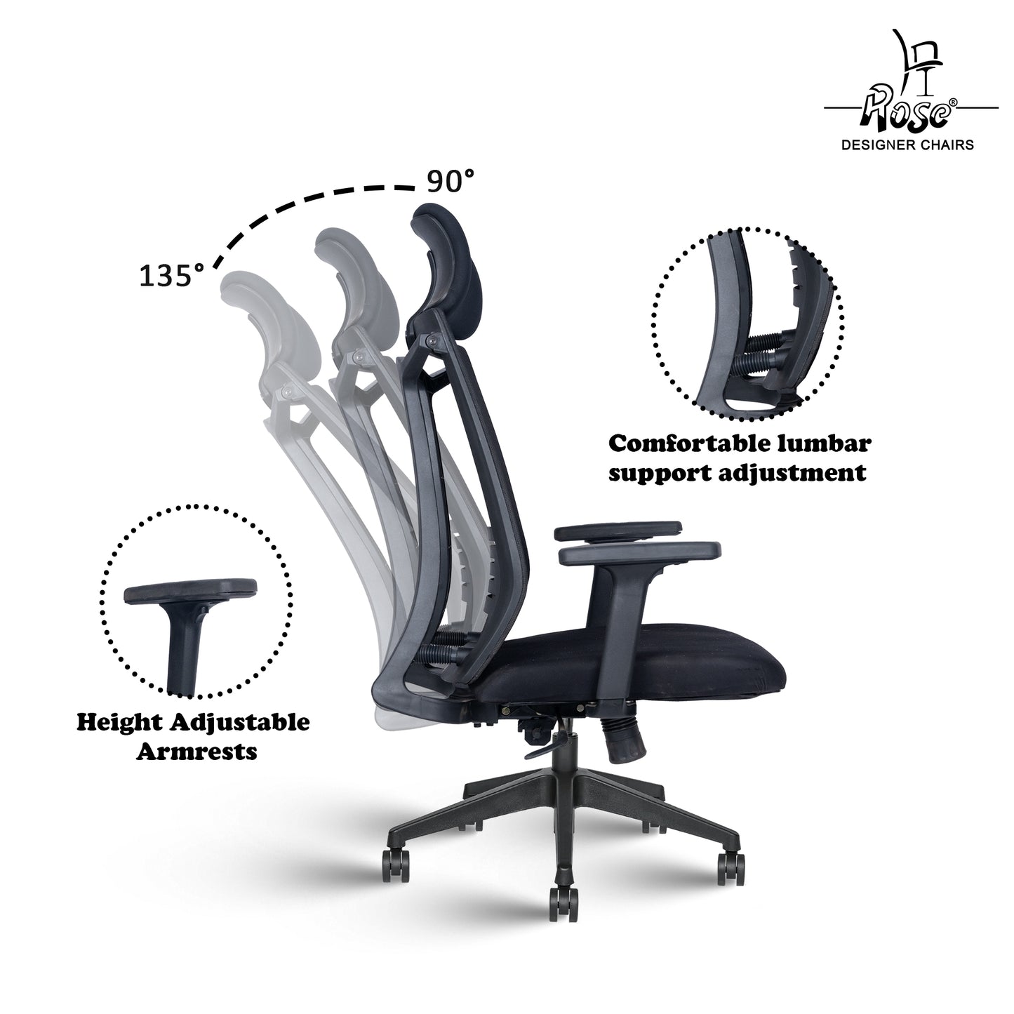 ROSE® Twister High Back Office Chair