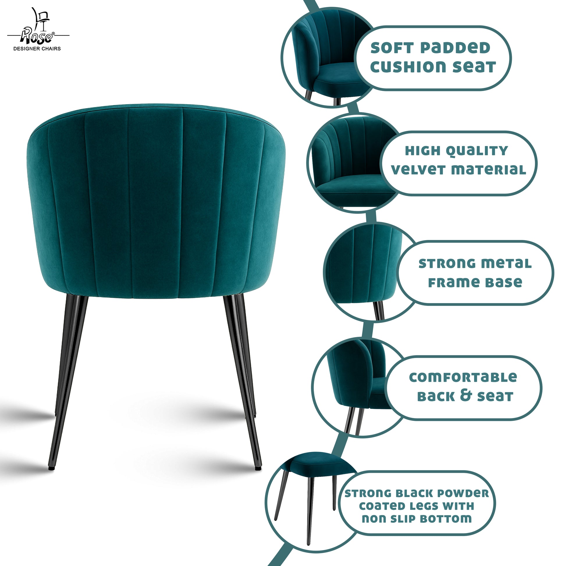 Fire Peacock Green set of 1