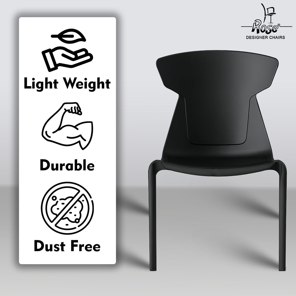 Core Modern Accent (Black) Chair Seat of 4 Features