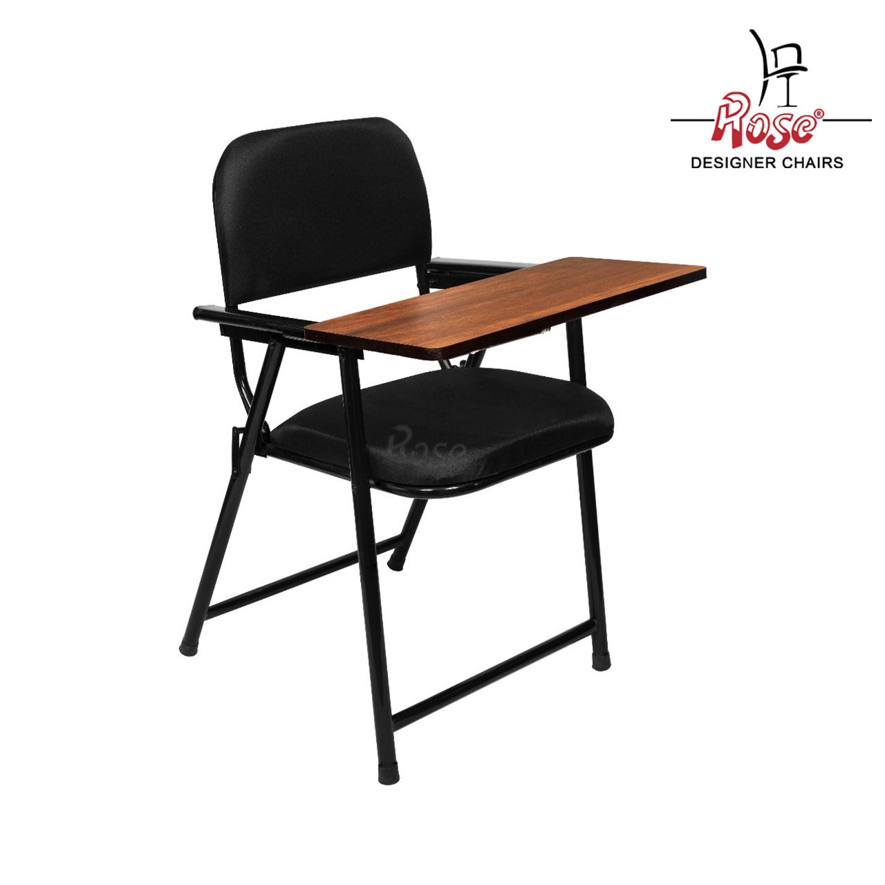 Folding Chair with Writing Pad (Black) Set of 1 Bg Img