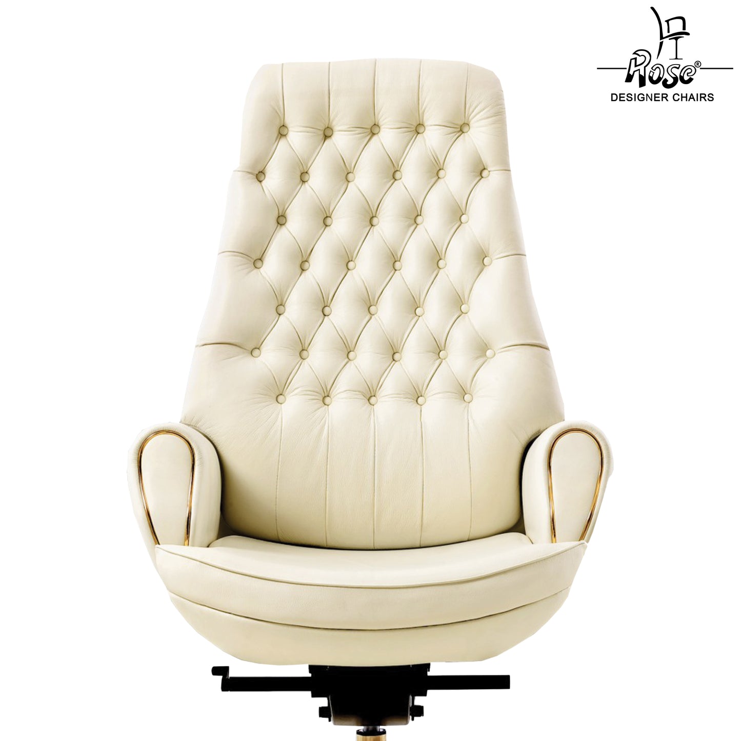 Rose Majestic Luxurious High Back Chair (White)