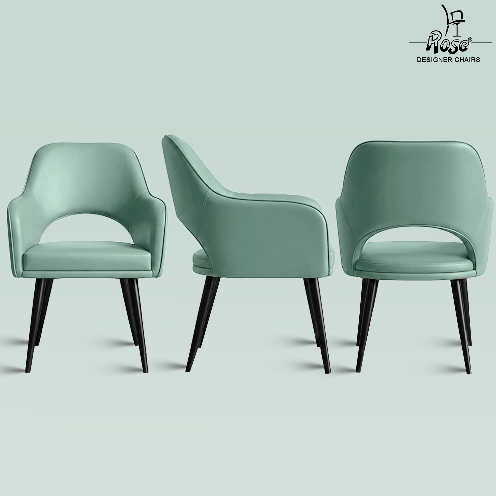 Yuri Faux Leather Chair Pistachio (Green)Set of 4 Multiangle